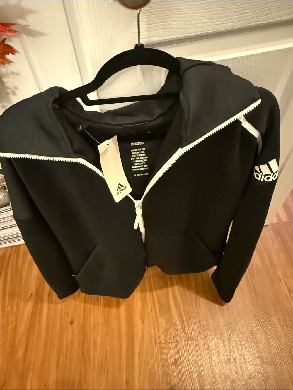 Adidas ZNE performance fleece jacket men’s large New